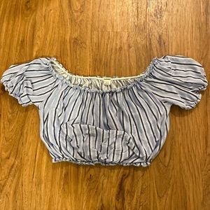 Cropped off the shoulder top